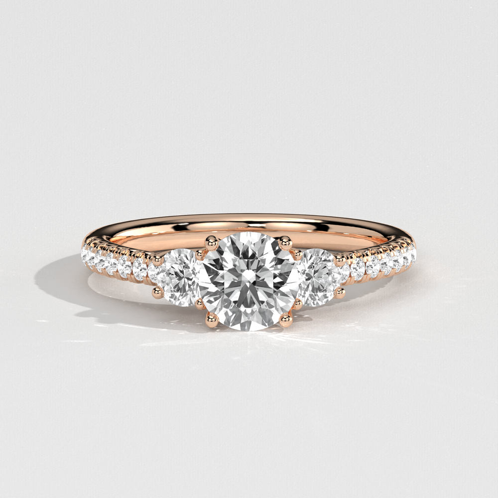 Buy Classic Triad Solitaire Ring-Round at Best Price