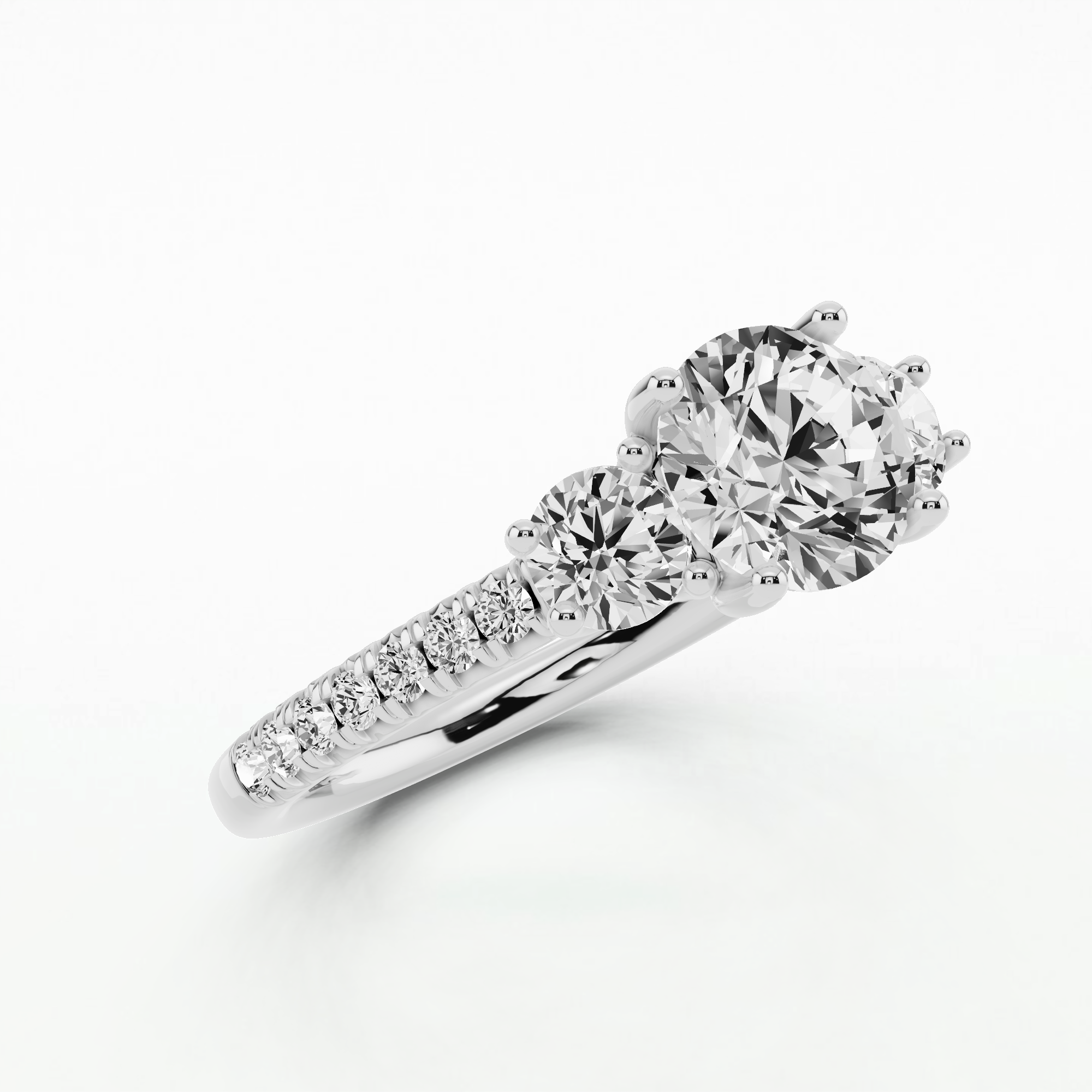 Classic Triad Solitaire Ring-Round
